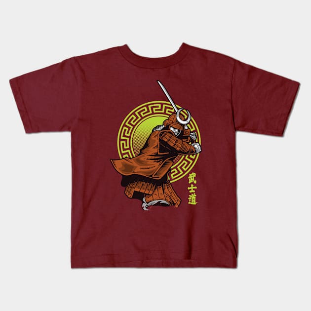 Samurai Bushido Warrior Kids T-Shirt by Genbu